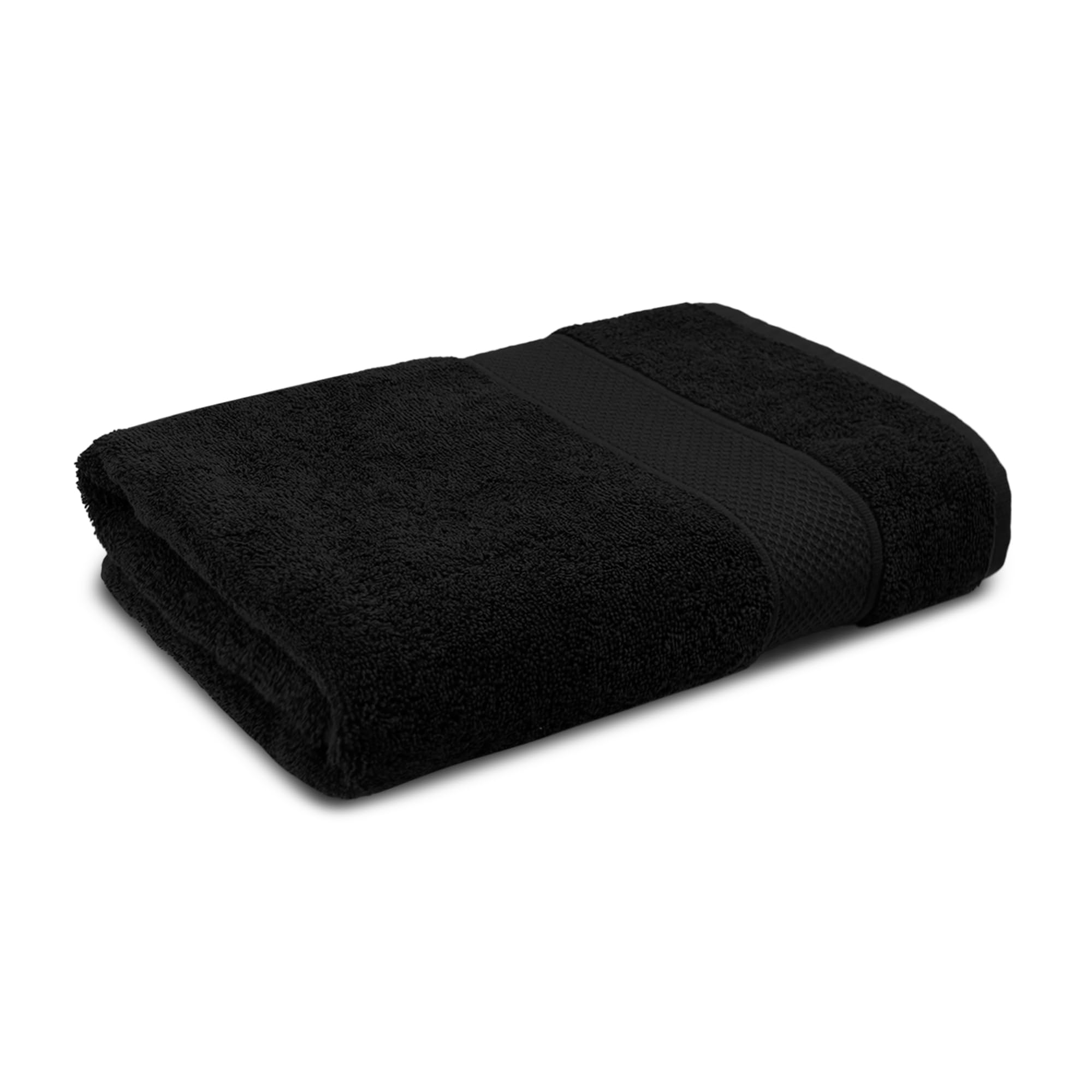 Trident 100% Cotton Towels for Bath | Towels for Bath Large Size | Trident Bath Towel - Soft & Absorbent | 450 GSM | 1 Piece Bath Towel for Men/Women | Urban Comfort | 70 cms x 140 cms - Black