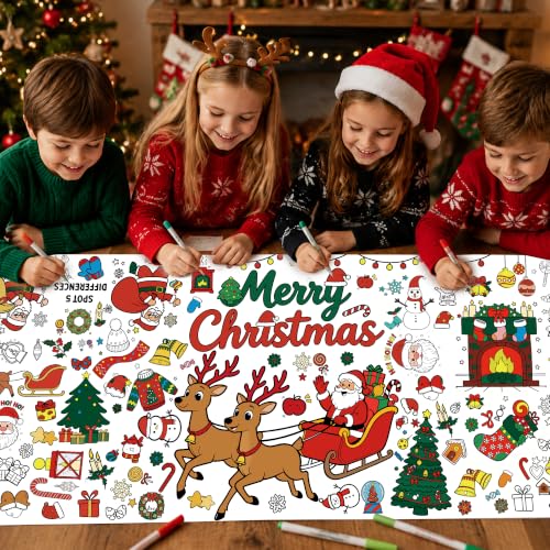 Christmas Crafts for Kids - Christmas Giant Coloring Poster/Tablecloth - image 4