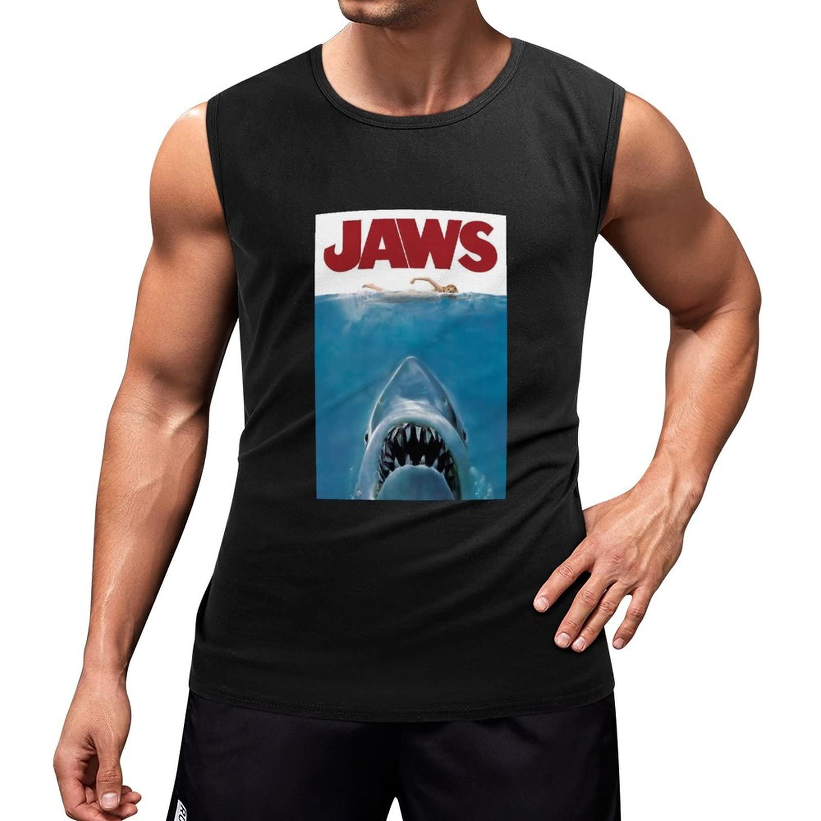 【希少】公式ライセンス JAWS ジョーズ タンクトップ 両面プリント 美品 Ｌ Amazon.co.jp: タンクトップ Jaws ジョーズ メンズ 丸首 Tシャツ