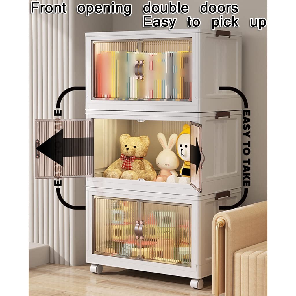 Organizador Portátil Para Armario - Contenedor Plegable Con Ruedas, Para Dormitorio, Sala De Estar, Ahorro De Espacio