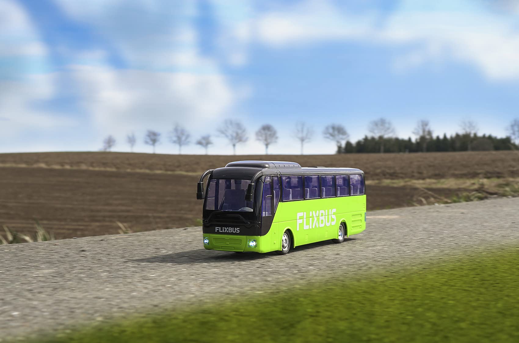 Carson 500907342 FlixBus 2.4GHz - 100% Listo para Conducir, autobús de Juguete, Coche de Juguete, Coche teledirigido, para niños a Partir de 8 años, Tiempo de conducción Aprox. 60 min.