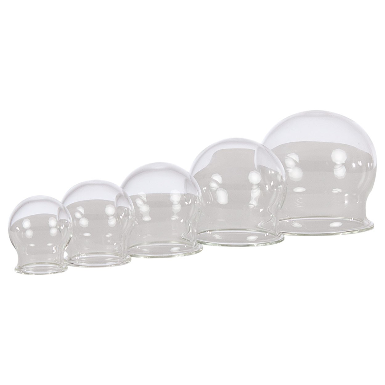Sport-Tec Schröpfgläser 2,5-6,5 cm, 5er Set, Schröpfglas Set, medizinisch Schröpfen