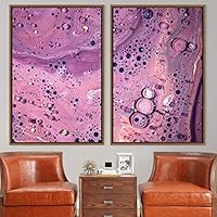 2 Piece Framed Canvas Wall Art Organic Fluids Canvas Prints Home Artwork Decoration for Living Room,Bedroom - 16