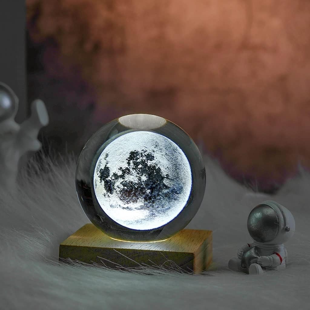 Crystal Ball Suncatcher Crystal Ball Office Desktop Small Ornaments Transparent Creative Glass Decorations Birthday for Girls Crystal Suncatcher Witch Decor (Color : 8cm) (6cm)