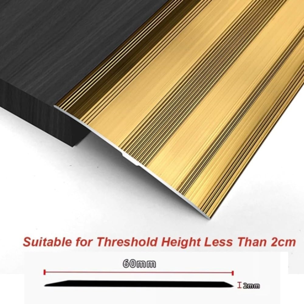Striscia Di Transizione In Alluminio Per Pavimenti – Lunghezza 90 Cm, Larghezza 2,5 Cm, Spessore 1,5 Mm, Adesiva, Per Fessure 2-5 Mm, Argento