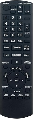 Nuevo N2QAYA000008 Mando a distancia compatible con sistemas de CD Panasonic RX-D55EG RX-D55 RX-D50