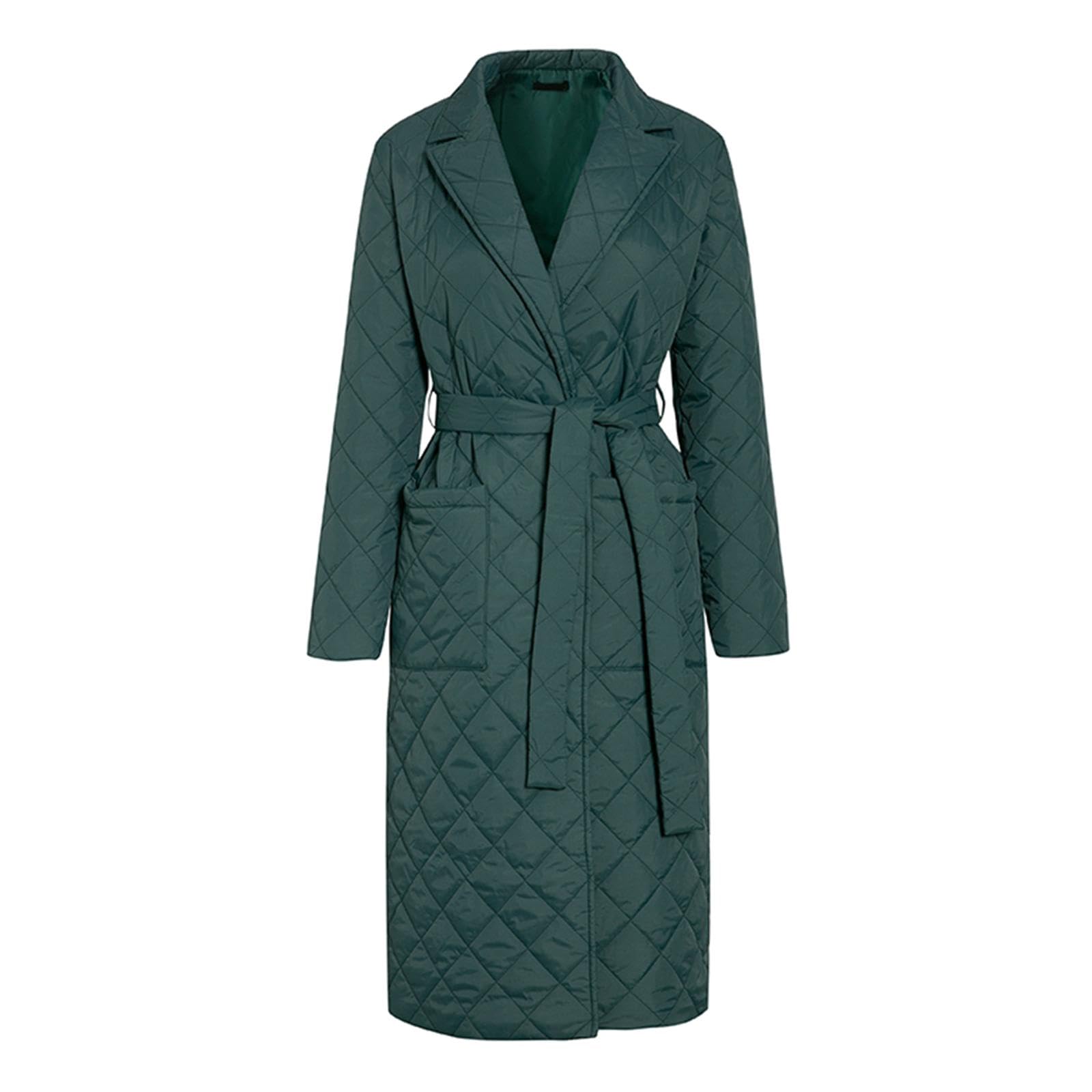 enakshi (label) Enakshi Winter Windproof Jacket Casual Sashes Women Parka Long Straight Coat Green S|Clothing Shoes & Accessories|Womens Clothing|Coats & Jackets|Package Includes:1 Piece Women Long Coat-picture-14