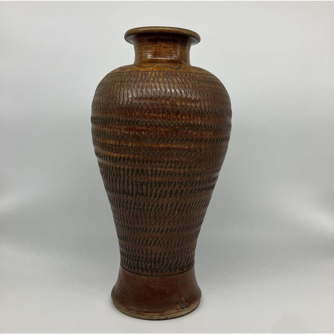 小鹿田焼 飴釉 飛鉋 瓶子 花瓶 民藝 骨董 Amazon.co.jp: 小鹿田焼 飴釉 飛鉋 瓶子 花瓶 民藝 骨董