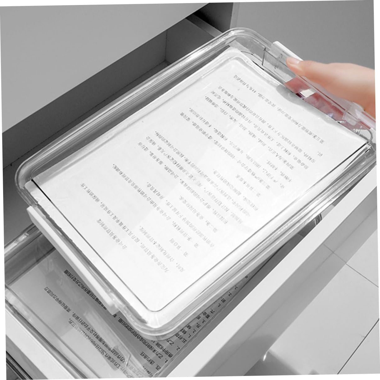 VILLCASE 2 Stück-pack Dokumentenbox aus Pet für A4-papiere Papierorganizer Hält Unterlagen Trocken und Ordentlich für Büro und Schule