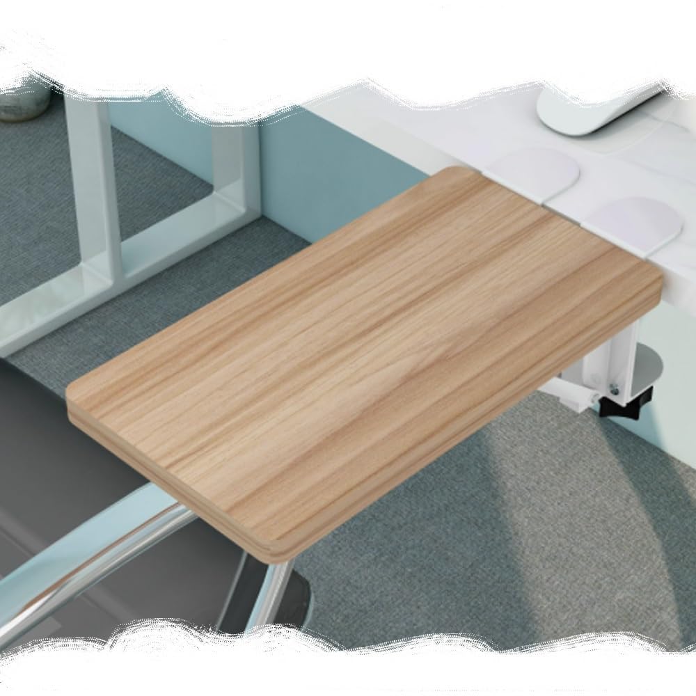 Schreibtischverlängerung, 30 x 15 cm, 90° faltbare Armlehne, Schreibtischzubehör für Zuhause und Büro, Walnussholz-Cuter-Armstütze für mehr Komfort und Produktivität