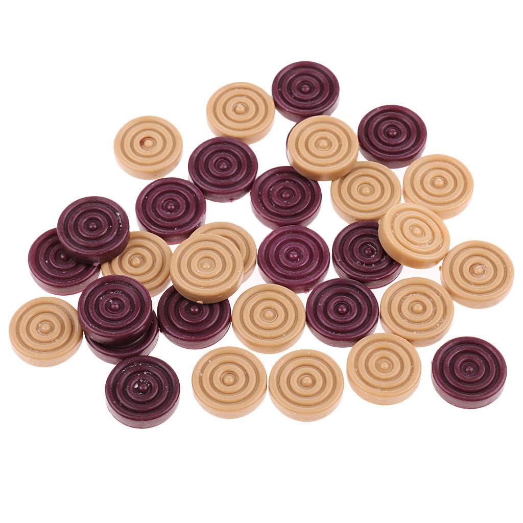 SAZ DEKOR 32Pcs Draughts & Checkers & Backgammon Chess Pieces - 2 Players Board Game for Kids & Adults - Foldable Magnetic Chess Board Set - Family Edition