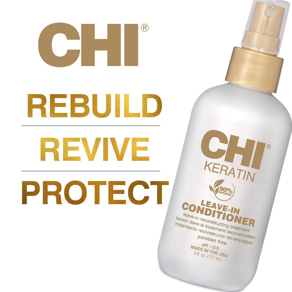 CHI Keratin Leave-in Conditioner, White, 12 Oz, Pack of 2 - Image 3