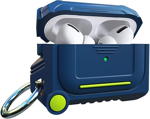 Dikdoc Funda para AirPods Pro de 2 generación con candado y llavero Apple AirPods Pro 2 de silicona con armadura Magsafe para reloj compatible con