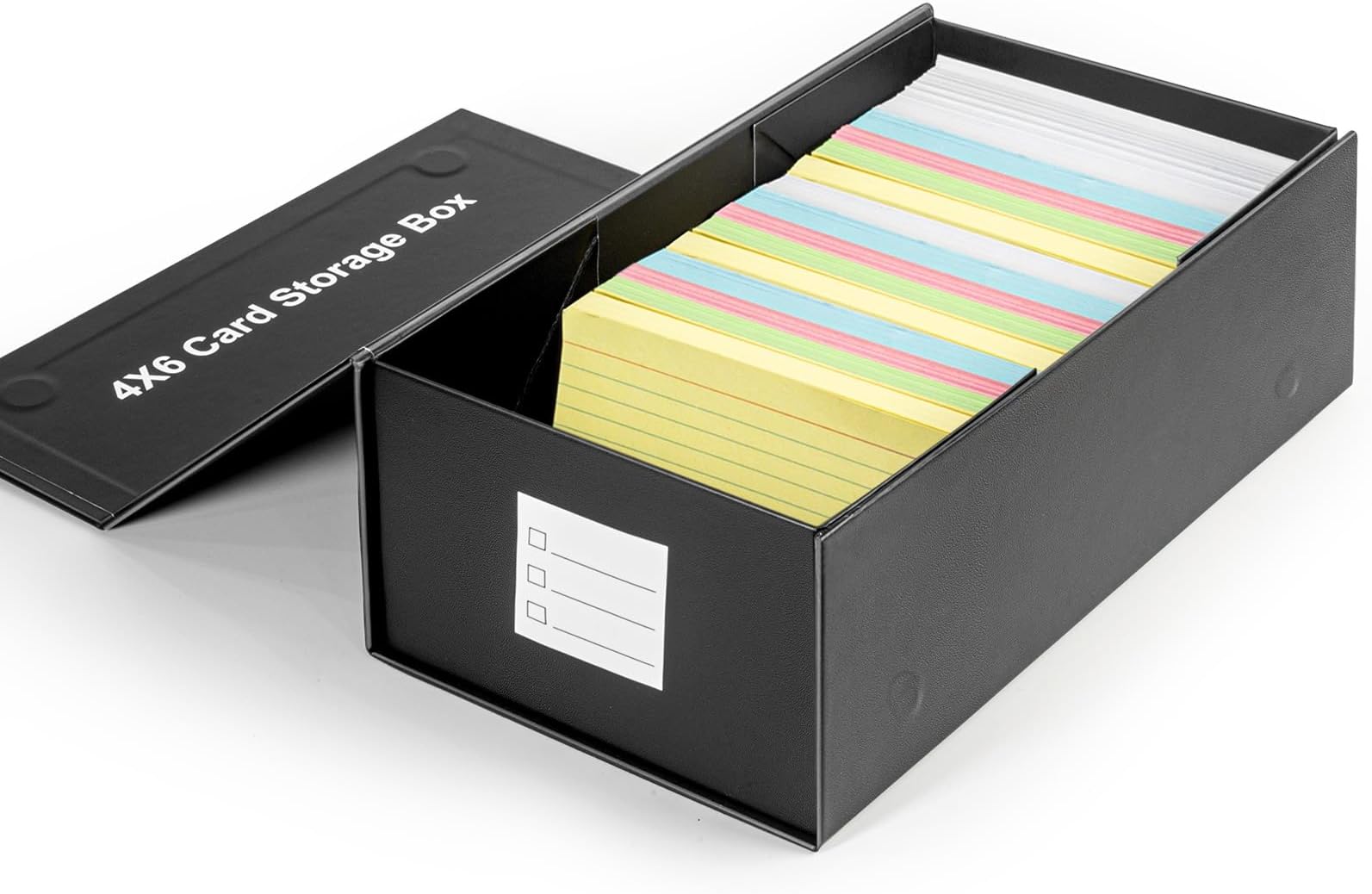 4x6 Index Card Holder Storage Box, Index Card Holder Organizer, 4x6 Recipe Card Box- 1 Pack