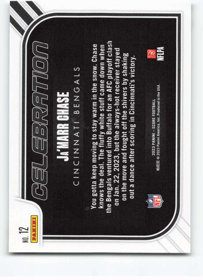 Amazon.com: 2023 Score Celebration Red #12 Ja'Marr Chase NM-MT