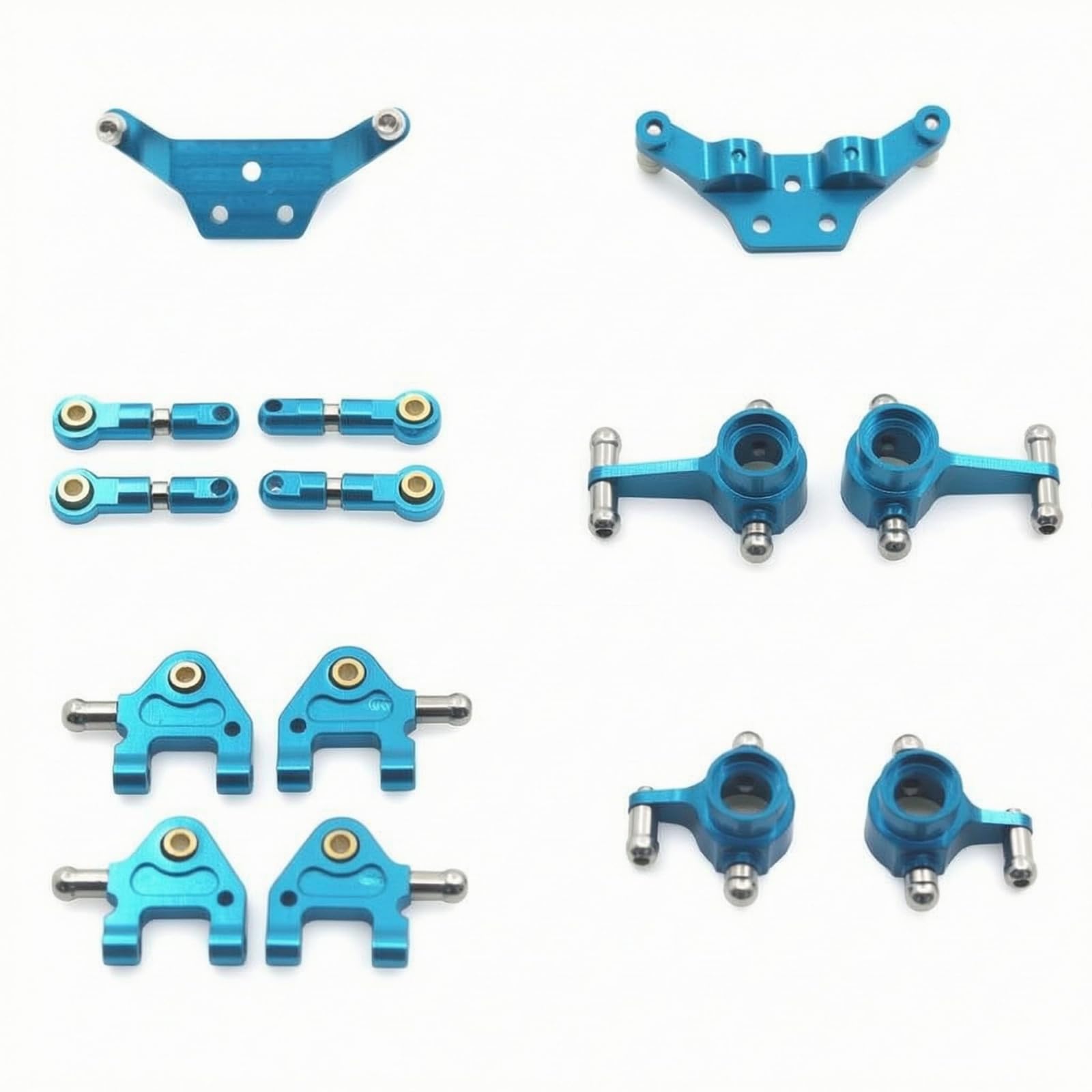 Veicolo in Lega Kit Componenti Rc Auto Sterzo Ammortizzatori Alluminio Anodizzato Aspetto Meccanico Montaggio Accurato Compatibile 1 28 Adatta per