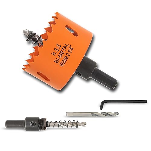 Miniatura 19 de Sierra de agujero de 3 pulgadas con eje para metal, madera y plástico, cortador de agujero bimetálico de 76 mm para diferentes proyectos con borde