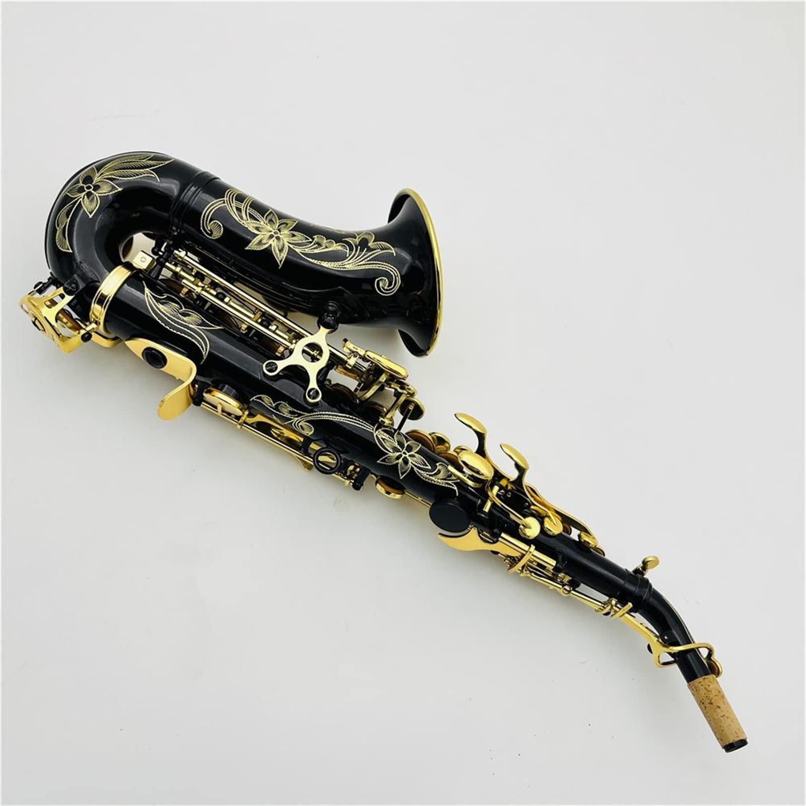 Saxofones Saxofón Curvo Profesional B-Flat Saxofón con Patrón Exquisito Grabado