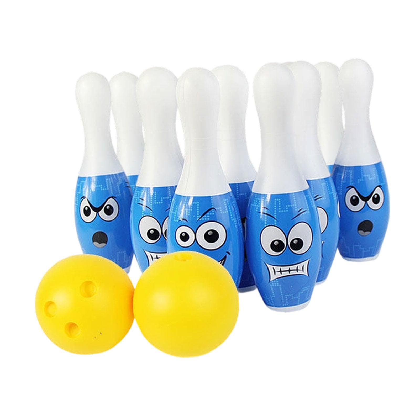 F Fityle Juego de Bolos para niños, Actividades en el Patio, Ligero, Divertido Juego Familiar para niños y niñas, Bolos y Bolas para césped, Regalo de