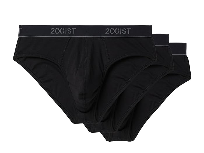 2(X) IST Heren Essential Cotton Contour Pouch Kort 3-pack Ondergoed (pak van 3), Puur wit, L