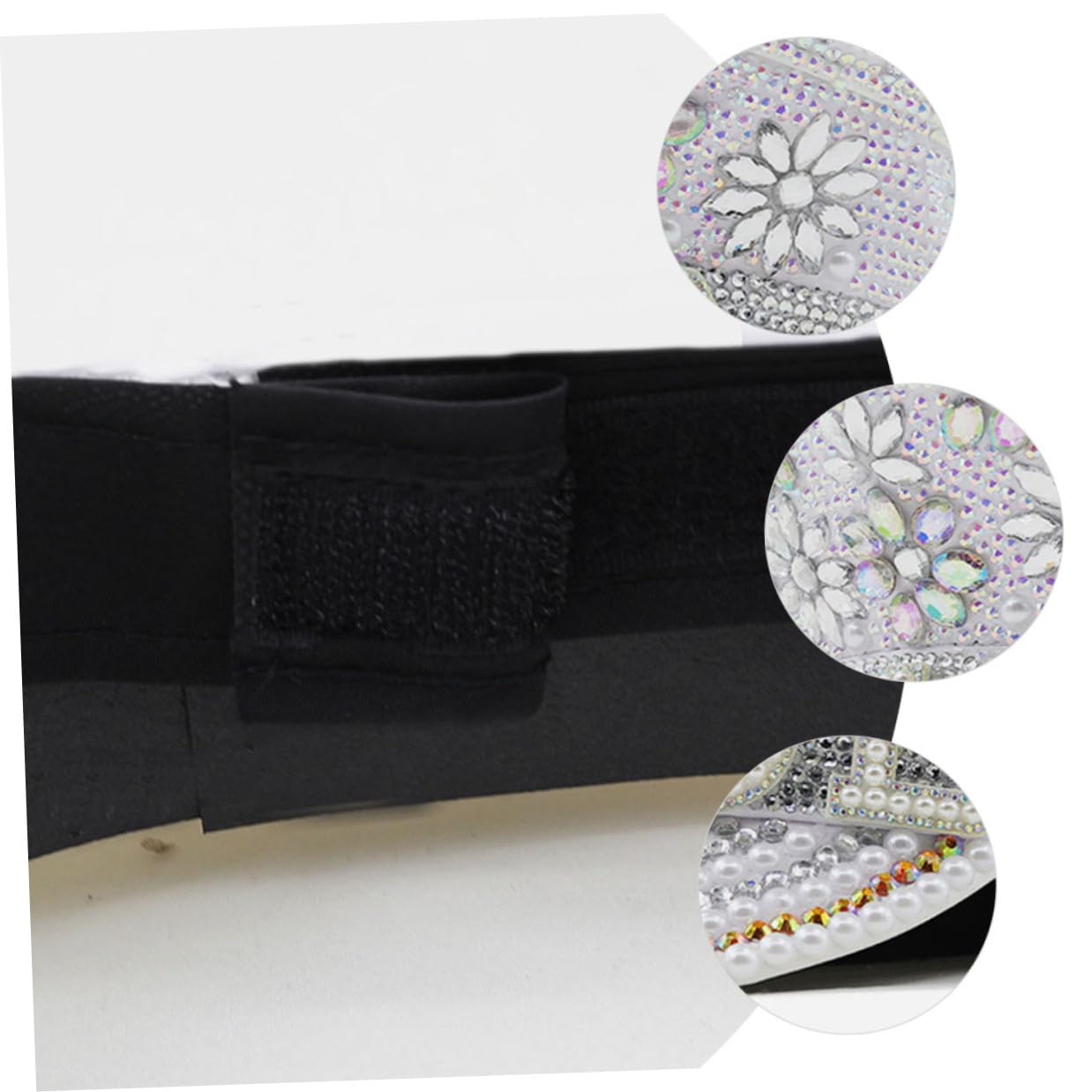 BESPORTBLE Sombrero de Novia Gemas de Imitación, Gorro Ajustable para Despedida de Soltera, Fiesta y Boda, Accesorio Decorativo Elegante para Mujer