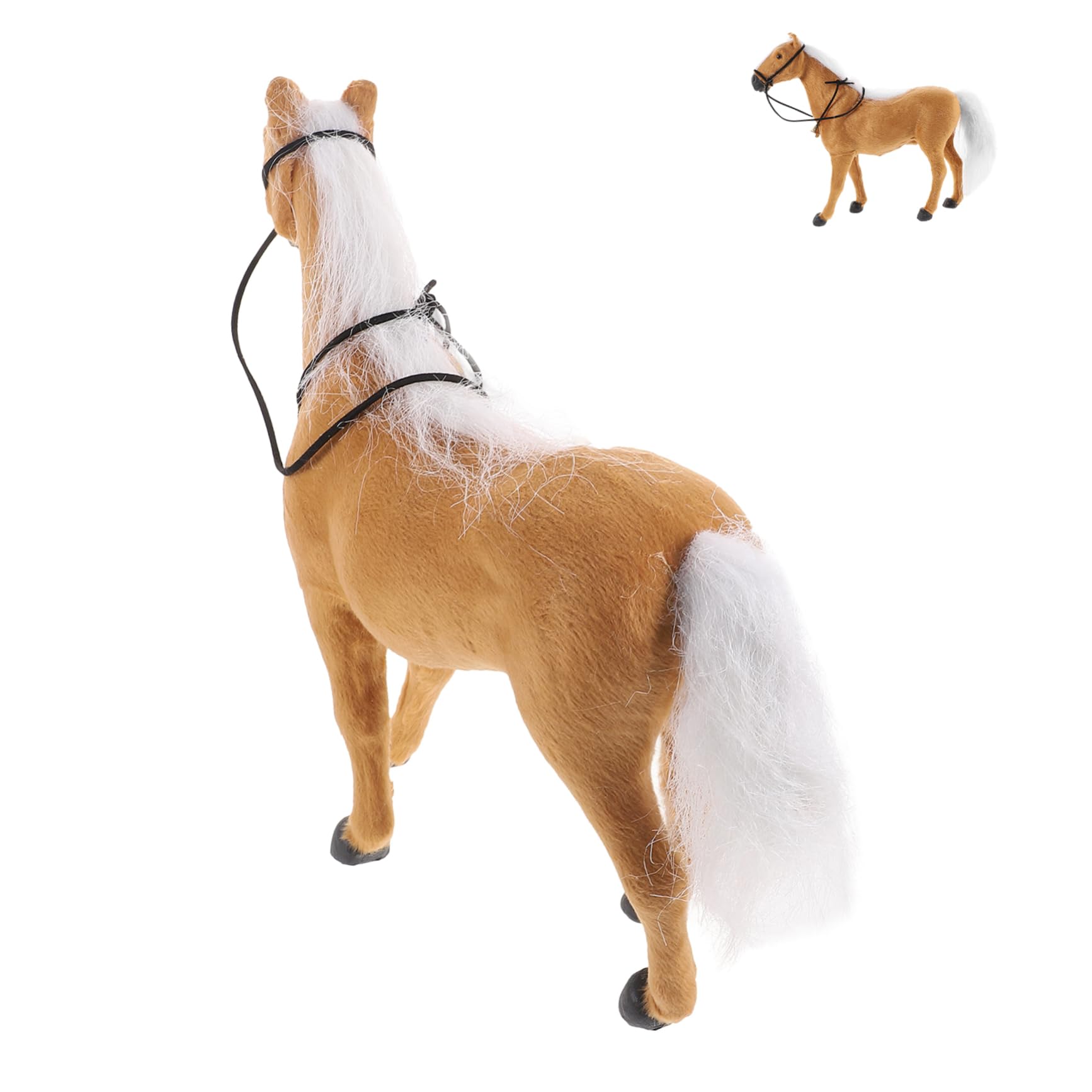 馬　飾り Amazon.co.jp: Happyyami 仿真馬装飾品 浅棕色の馬モデル リアル