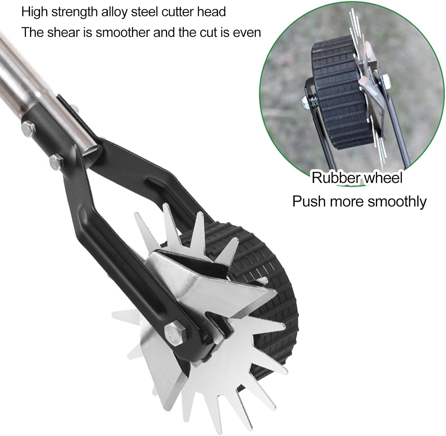 Edger Lawn Tool,Tawn Edger,Gardening Hand Tools,Hand Edger Lawn Tool Made of Stainless Steel,Adjustable Length,Ideal for Precise Grass Trimming Along Sidewalks, Garden,Driveways & Flower Bed M