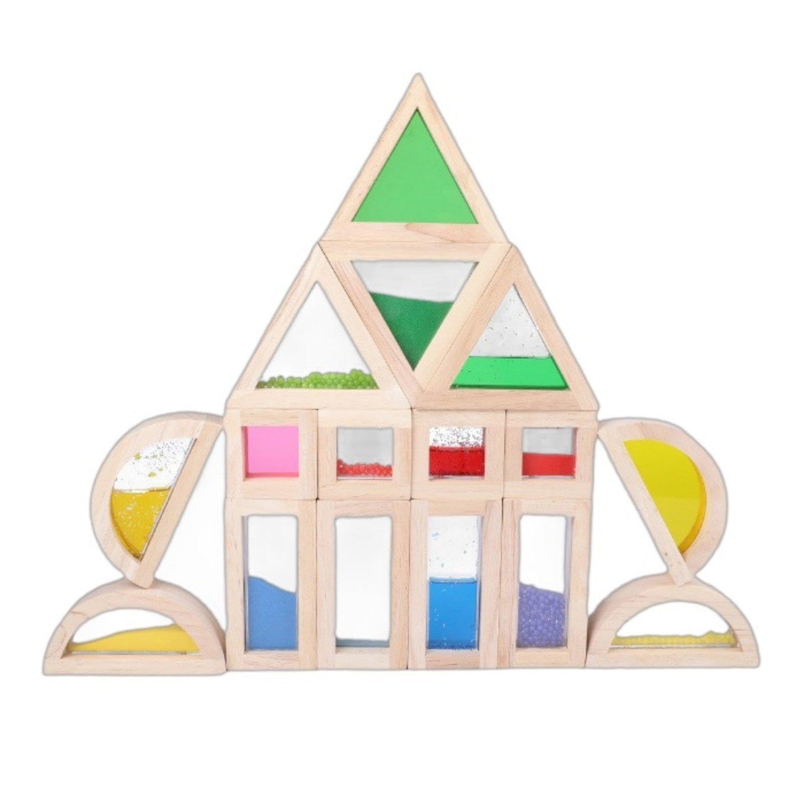 Blocchi di Legno da Costruzione, Blocchi Arcobaleno, Educativi per L'apprendimento Prescolare, Arcobaleno per Bambini