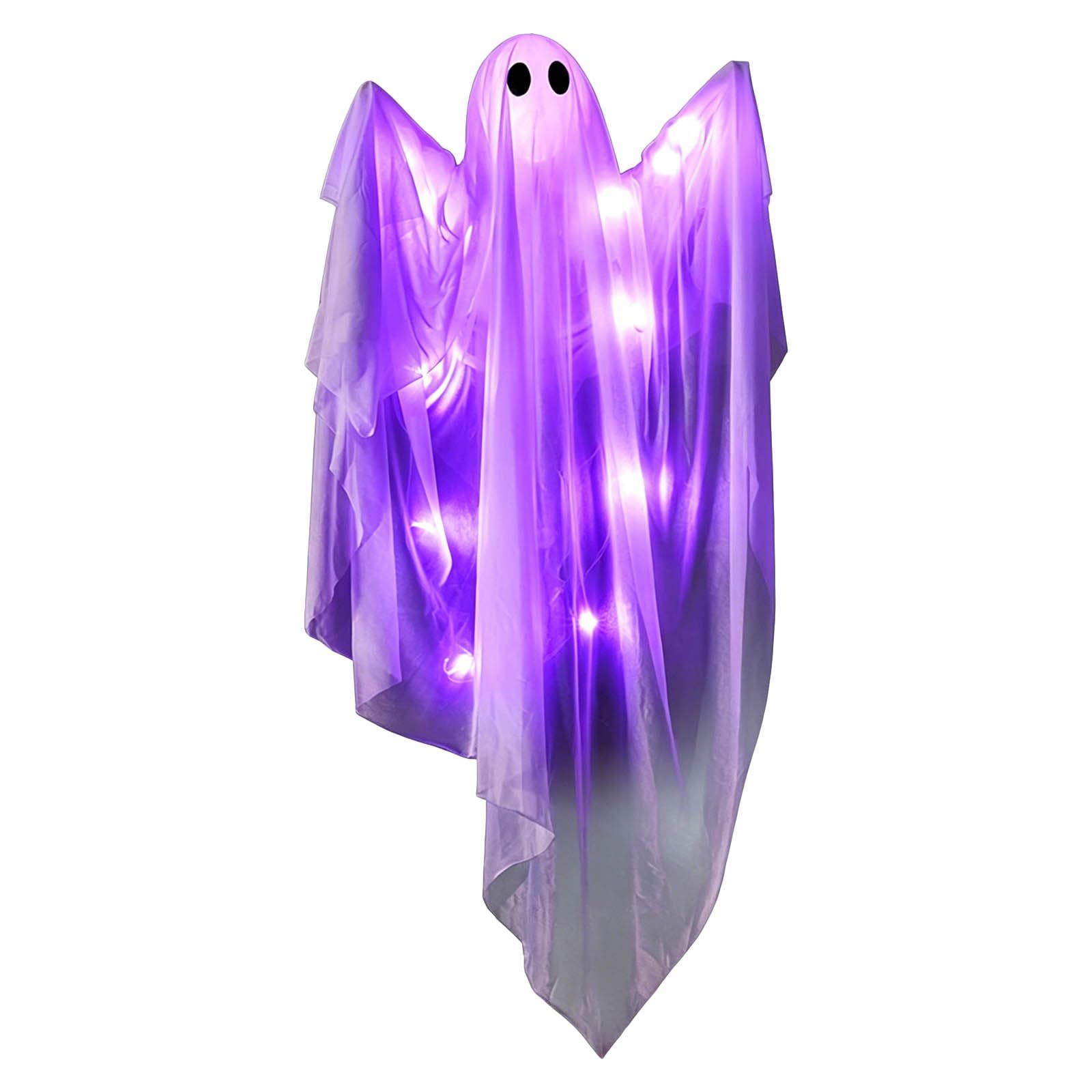 Elnwnnkc Halloween LED Lighted Specters Ornament Sturdy Plastics Hangings Decors for Garden Porch Yard Haunting Displays Outdoor Halloween Decorations