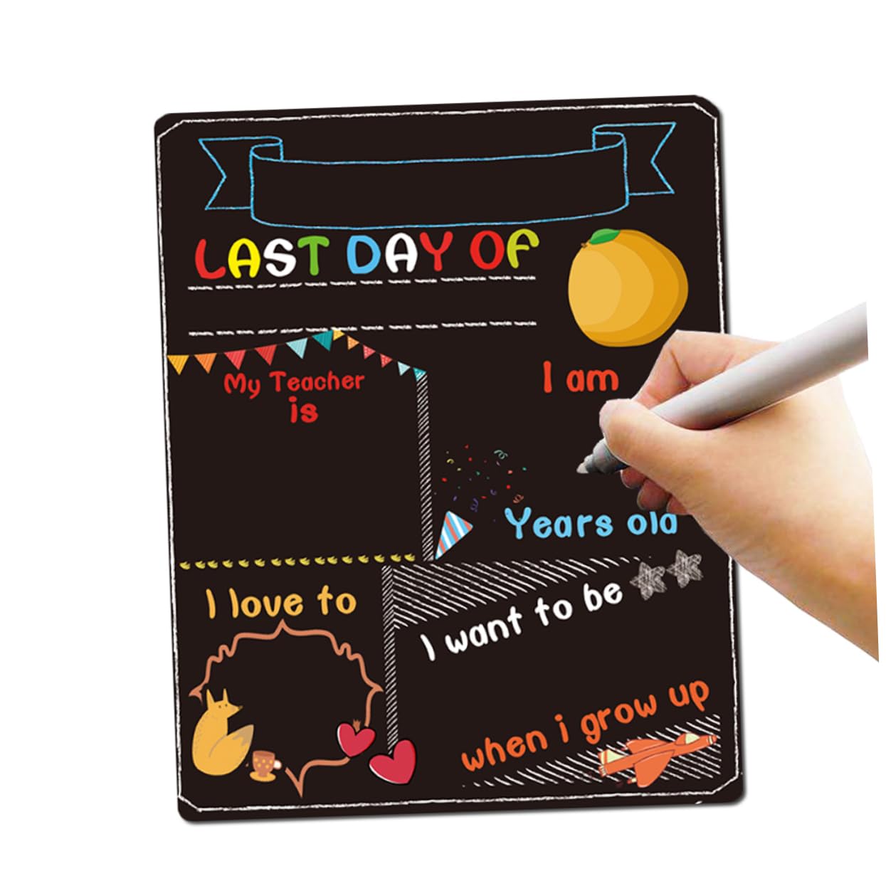 HOMSFOU 3 Set Lavagna Doppia Per Scuola Lavagna Per Foto Del Primo Scuola Decorazione Riutilizzabile Per Scolastiche E Decorazioni Per La Casa 2 Pezzi*3