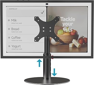 حامل قابل للتعديل لجهاز Echo Show 21/15، حامل طاولة قابل للإمالة، مصنوع من سبائك الألومنيوم القوية، تعديل زاوية سلس، حامل سطح مكتب متين لجهاز Alexa Show 15 الجيل الثاني، جهاز بارتفاع أربع درجات