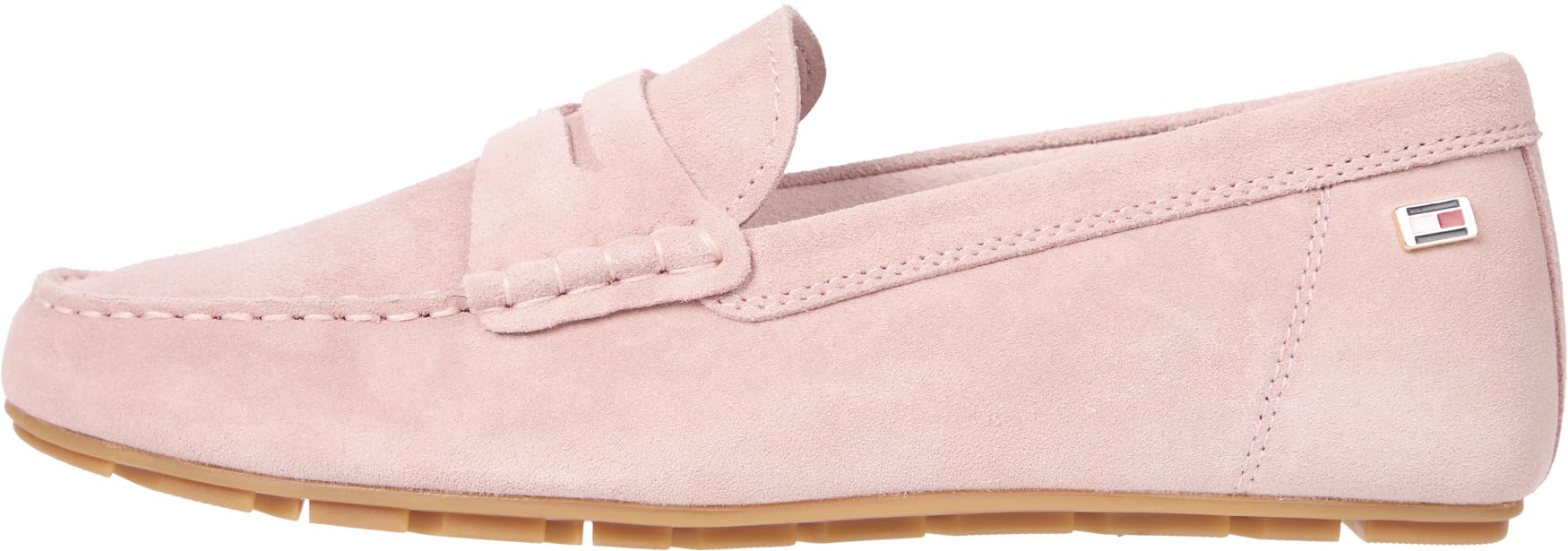 Tommy Hilfiger Women’s Elegant Flag Soft Suede Loafers, Pink (Foggy Pink), 5