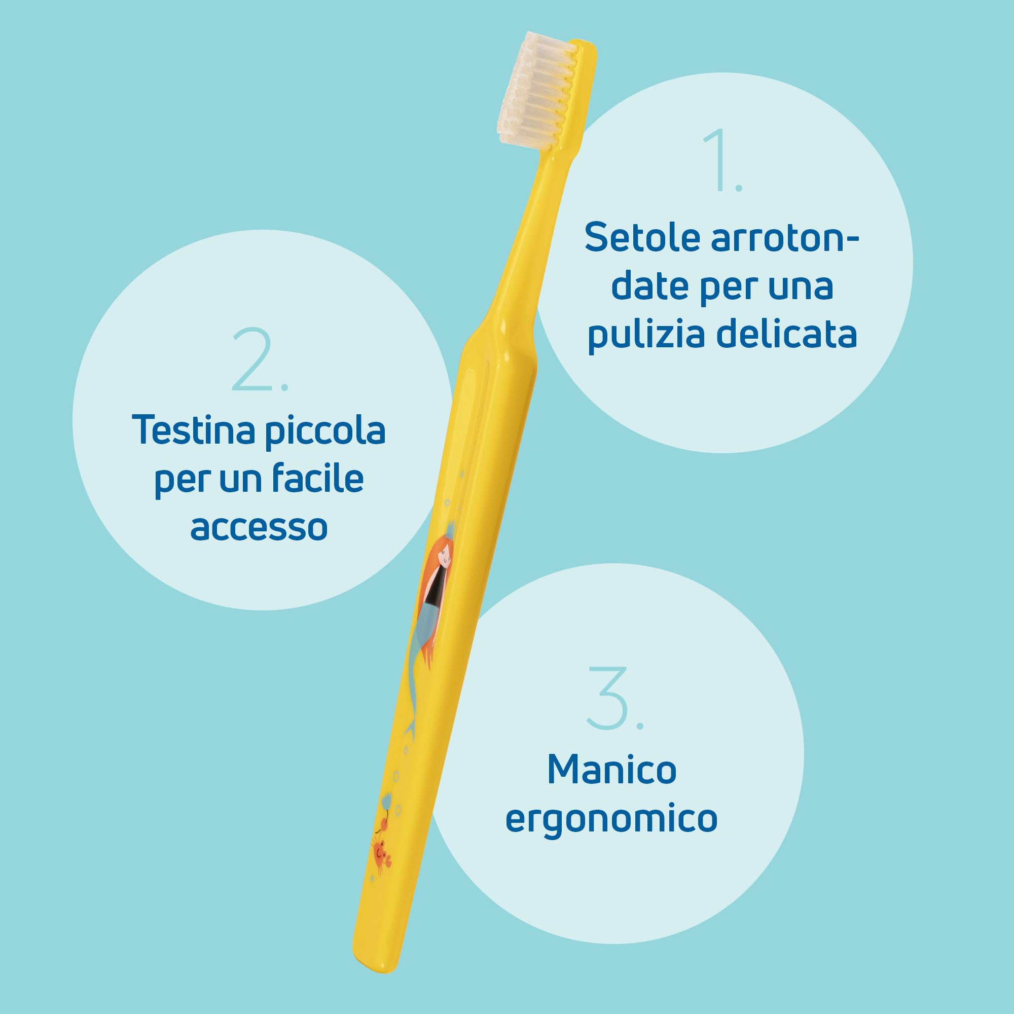Spazzolino TePe Kids, Extra Soft, Confezione mista, 4pz, spazzolino per bambini, spazzolino con setole extra soft per rimozione delicata ed efficace della placca