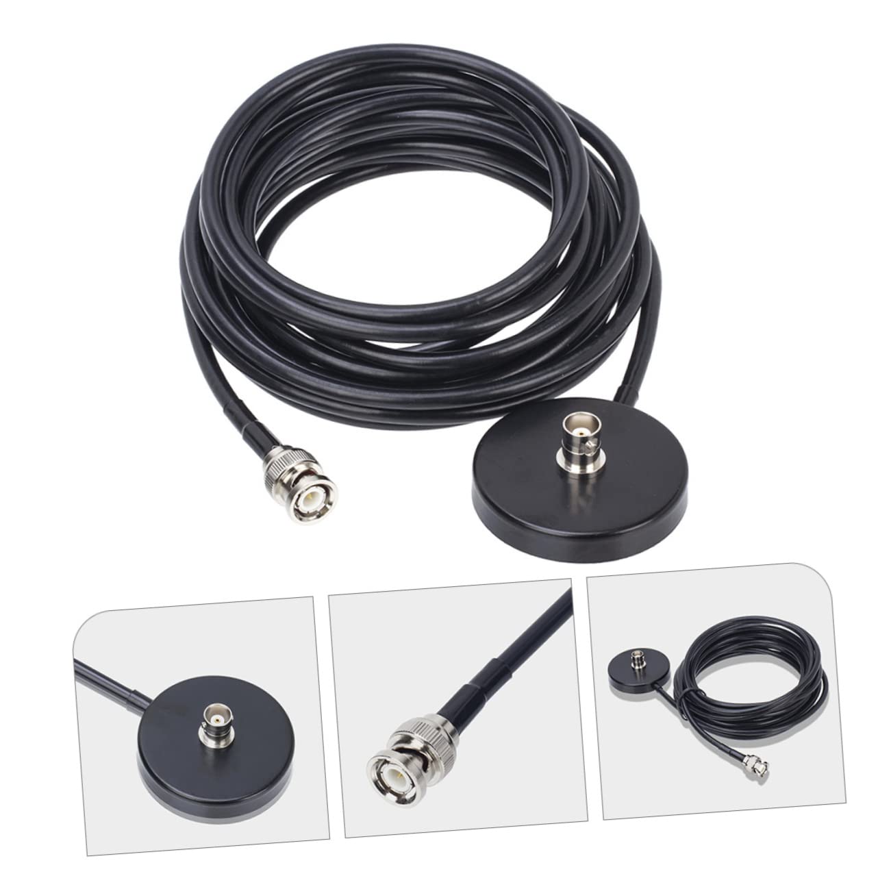 HOMSFOU 5m Base Magnética para Antena Montaje para Coche Soporte De Radio Cable