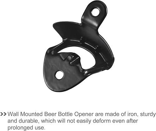 Miniatura 4 de uxcell 3 abridores de botellas montado en la pared, 3 x 2.3 pulgadas, hierro fundido, cerveza, soda, abridor de vino, herramientas para cafetería,