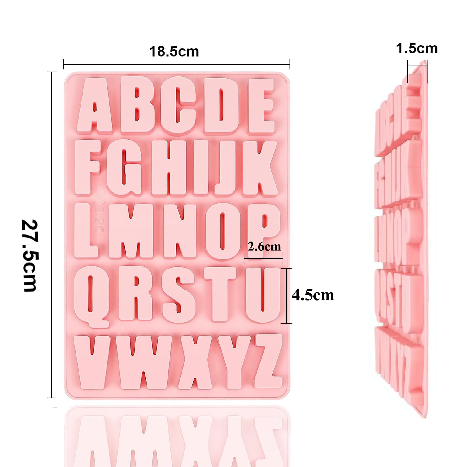 Stampi Silicone 3D Alfabeto Per Resina | Lettere Epossidiche Per Cioccolato E Decorazioni - Foto 11
