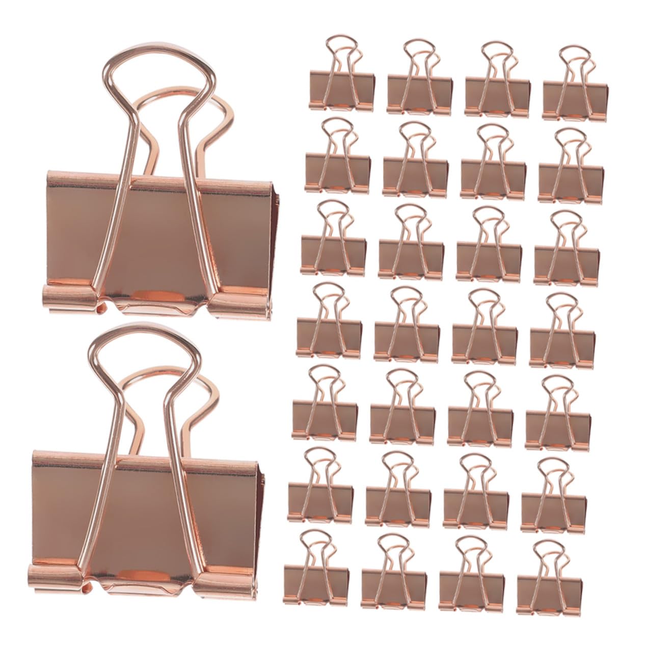 100 Pezzi Clip Fermacarte in Metallo Oro Rosa Morsetti Piccoli per Documenti Ufficio Scuola e Journaling Pinze Coda di Resistenti e Compatte per Organizzazione Carta