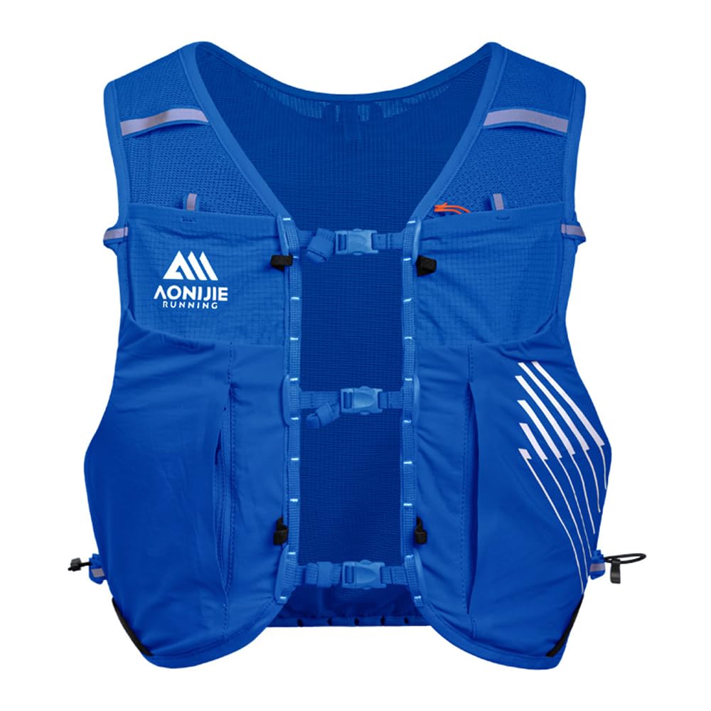 AONIJIE 10L Lightweight Trail Running Vest, Hydration Pack for Men Women, Climbing Hiking Mountaineering Hydration Vest (Blue, S)