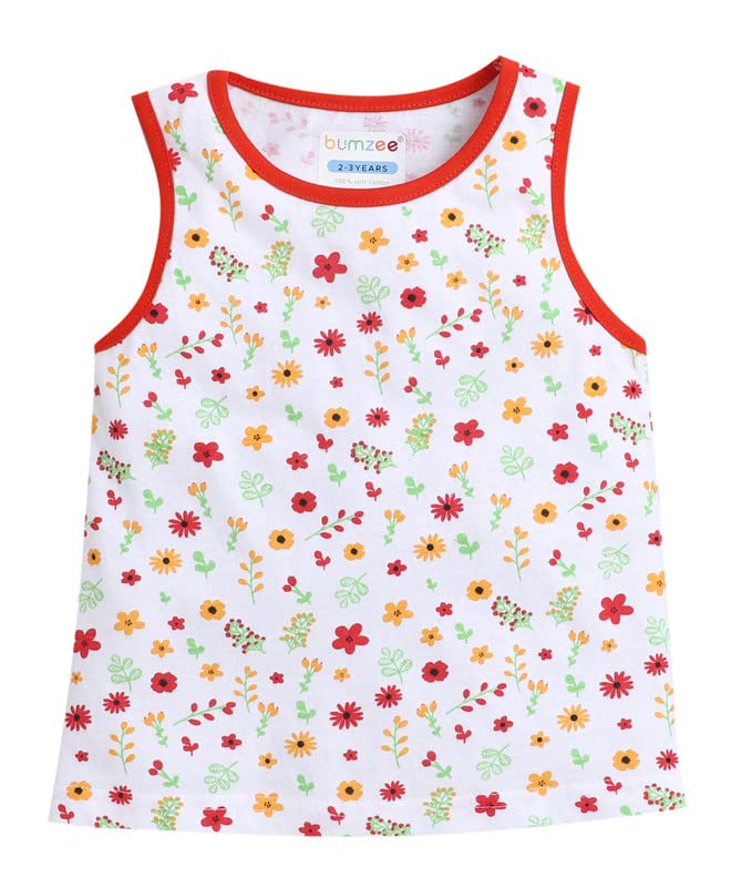 Image of BUMZEE Girl's Cotton Printed Regular Fit T-Shirt