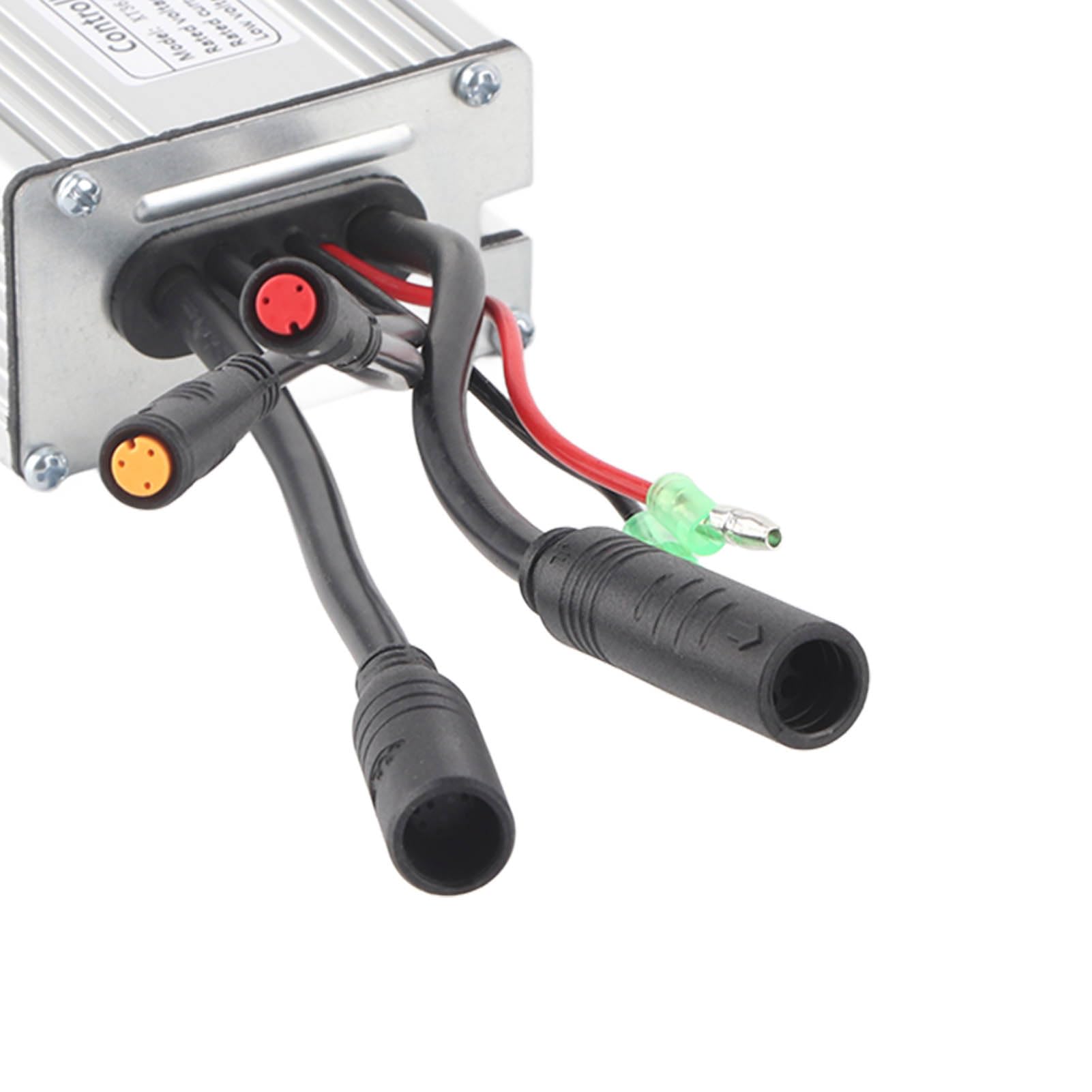 Controlador de Bicicleta Eléctrica 36/48V, Controlador de Motor sin Escobillas Rectangular de 9 Tubos con Cable de Luz para Conversión de Scooter