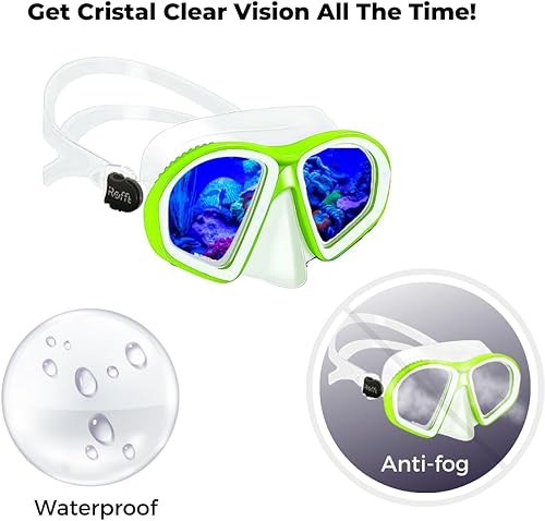 Miniatura 2 de Mask Snorkel Set, Travel Size Snorkeling Gear for Kids with Panoramic View Anti-Fog Mask and Gear Bag for Swimming Training, Snorkeling Kit Diving