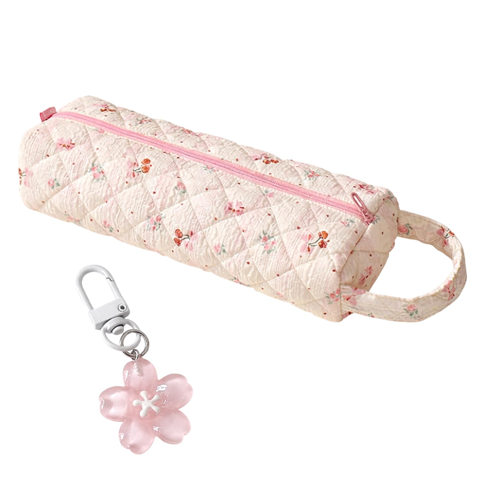ZKFSIE Hair Tool Bag with Floral Design – Large Hair Dryer Storage Organiser for Travel, Lightweight Hair Tools Travel Bag & Multi-Purpose Makeup Pouch