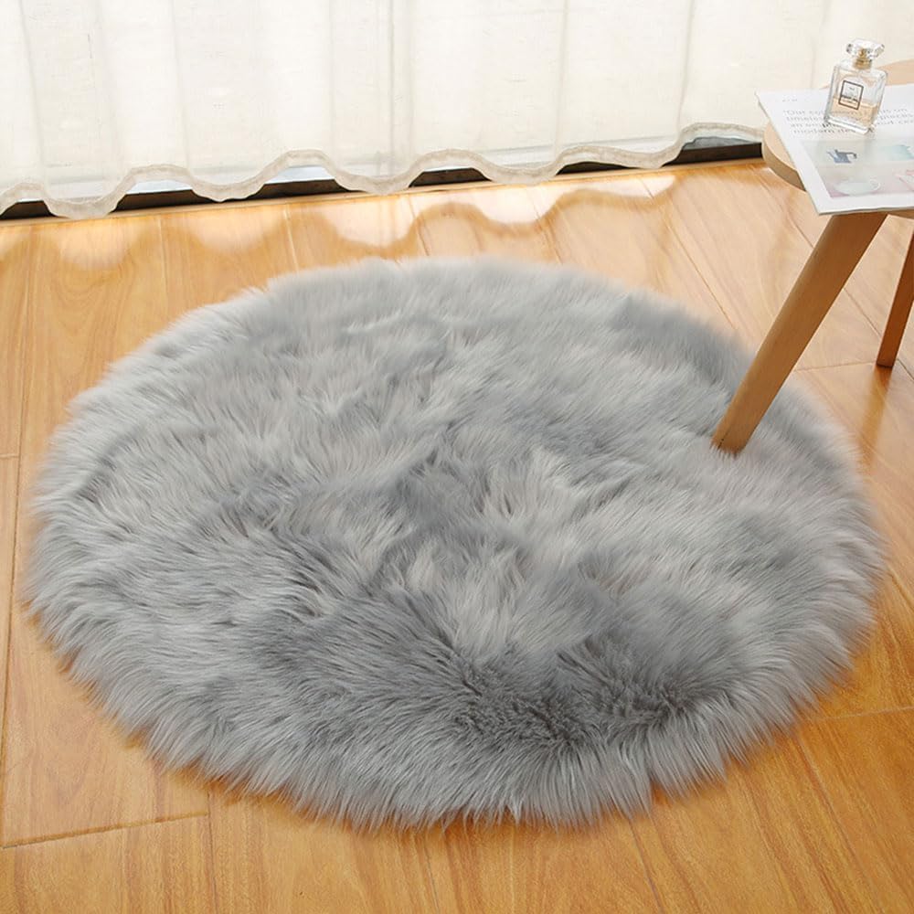 VUIKLCty Fuzzy, Round Room Décor: Modern Shaggy Rugs For The Bedroom
