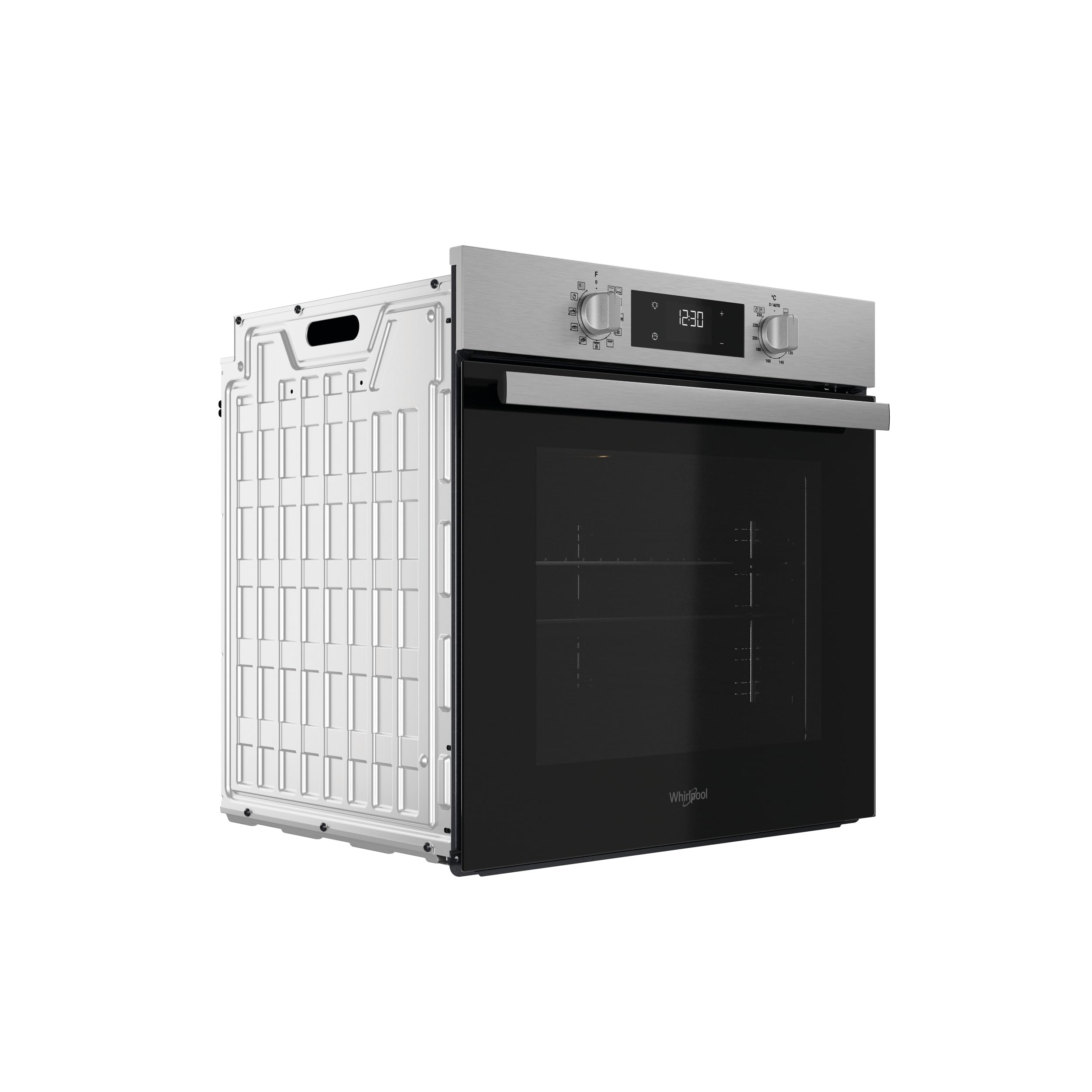 Whirlpool OMR58RR0X - Forno Multifunzione Da Incasso, Elettrico, Ventilato, Pirolitico, Capacità 71L, Acciaio Inox, Classe A+. Cook 3, Cool Door, Easy Clean. 59,5 x 59,5 x 55,1cm