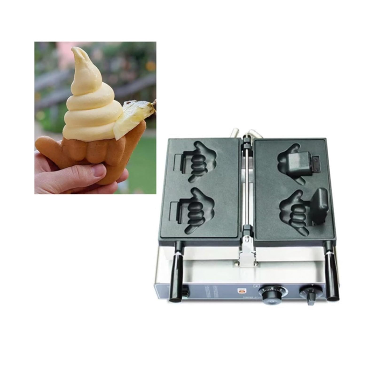 Machine À Gaufres For Cafés Et Boutiques, Fabrication De Whip, Gaufrier Taiyaki, Équipement Cuisine For Snacks Hawaïens Chauffage Uniforme Et Rapide