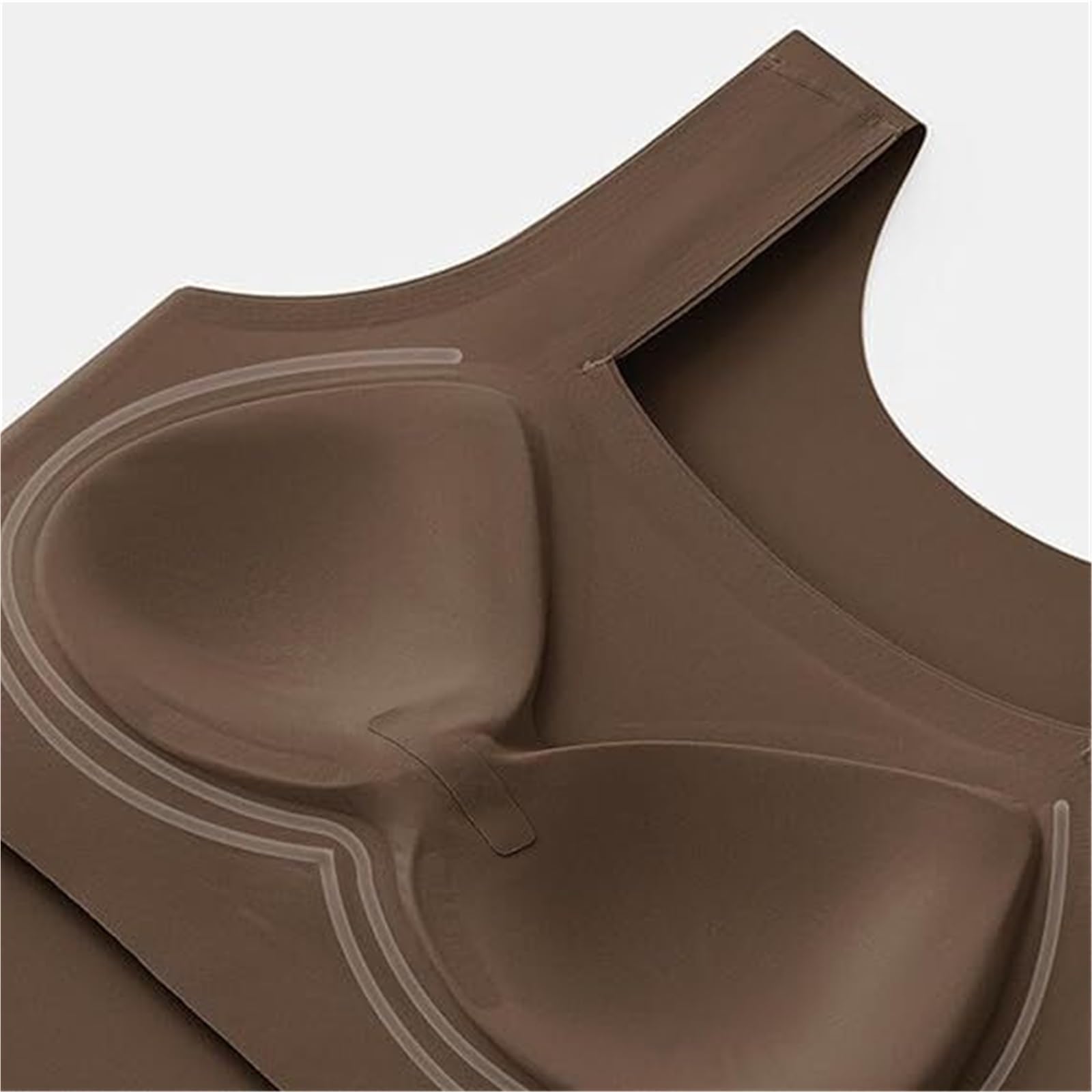 Canotta Modellante con Reggiseno Incorporato, Canotta con Reggiseno, Canotta Alta con Scollo a U
