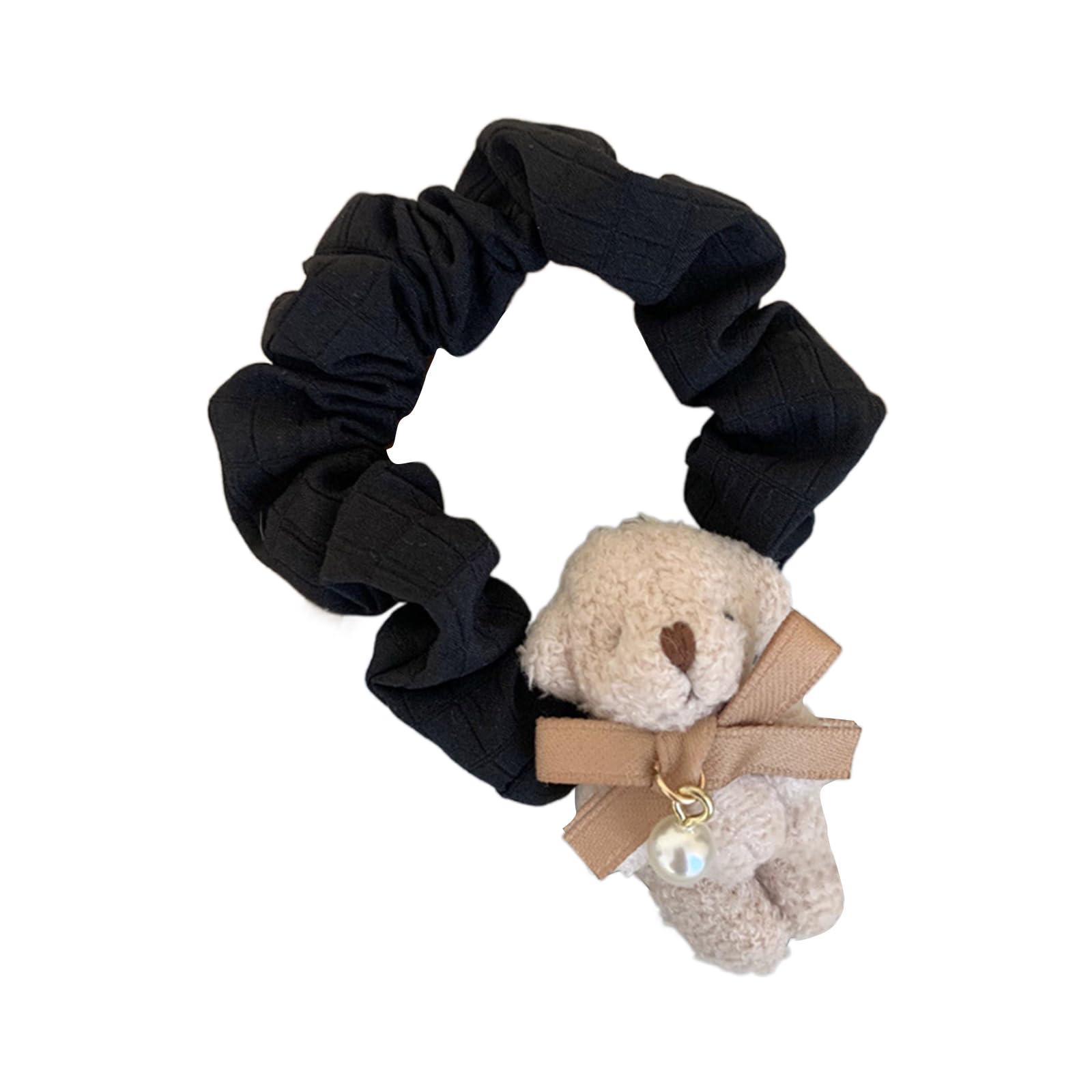 Fentency Elastic Hair Rope Bowknot Bear Shape Hair Scrunchy Ponytail Hair Scrunchies for Girls Festival Shopping