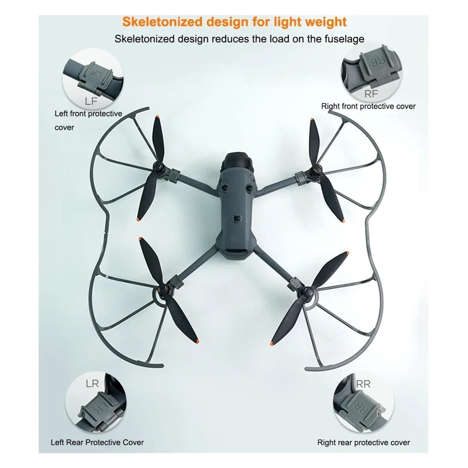 Compatible con protector de hélice drone Mavic 4 Pro, desmontable, evita colisiones, accesorios portátiles material PC+ABS