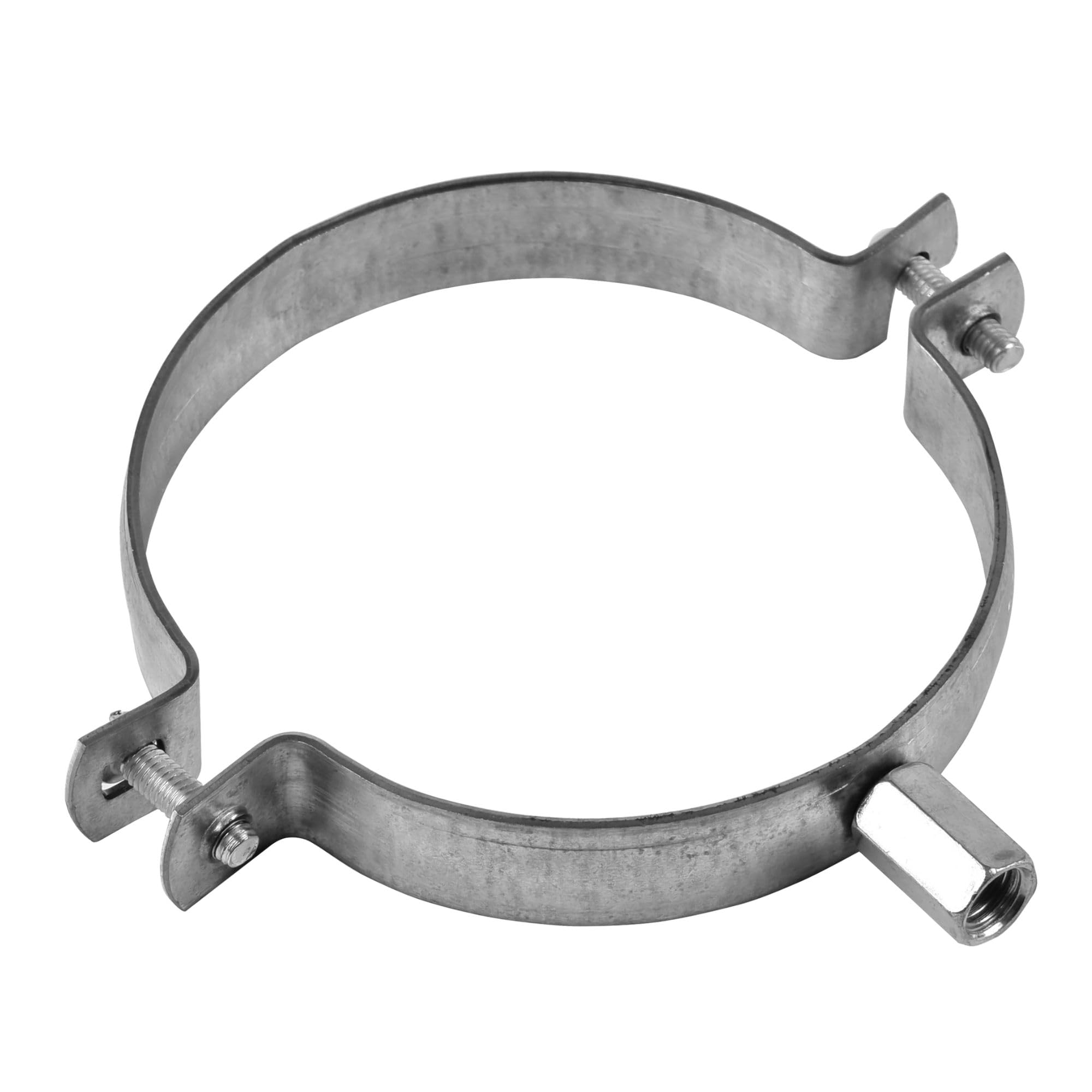 TURvent 4 inch Pipe Hanger - Galvanized Steel Mounting Bracket - Duct Clamp with M8/M10 Thread - Metal Support Brackets for Ducting HVAC System