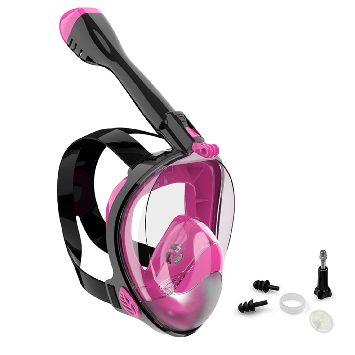 Jwintee Máscara Buceo, 180°Panorámica Máscara de Snorkel de Cara, Máscara de Esnórquel de Cara Completa, Máscara de Buceo para Adultos, Respiración Segura